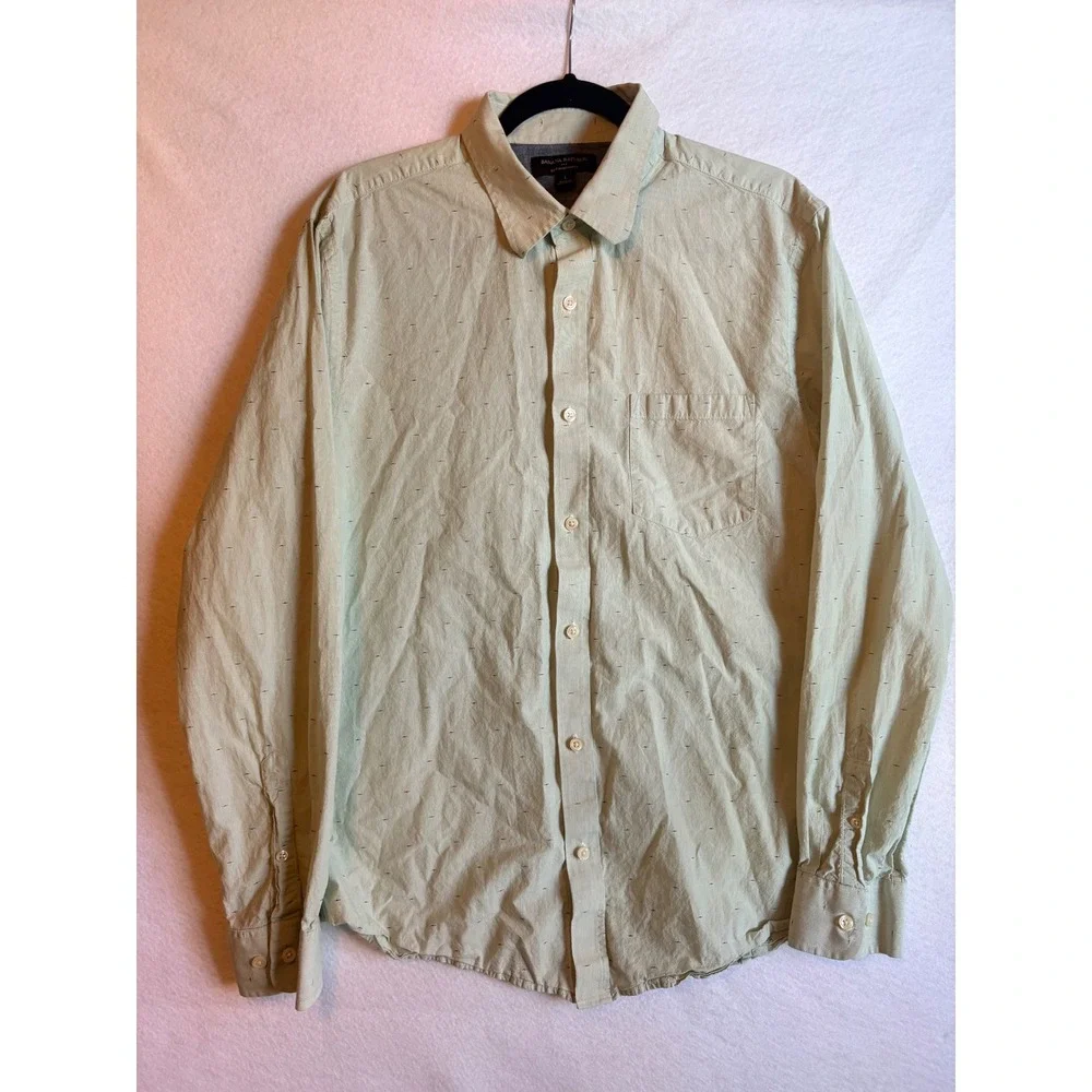 Banana Republic Soft Wash Slim Fit Long Sleeve Button Down‎ Shirt Light Green L